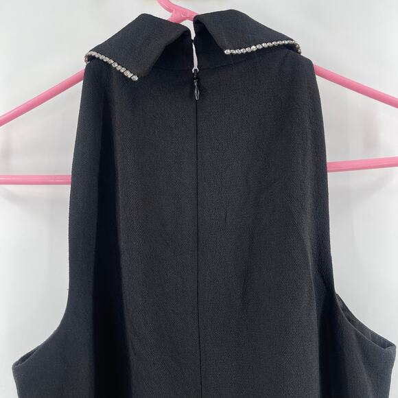 TRINA TURK Tunic / Dress Size Extra Small Mini Black Rhinestone Festive NWT - Picture 8 of 13
